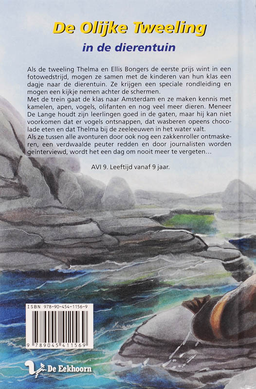 Achterkant van De olijke tweeling in de dierentuin