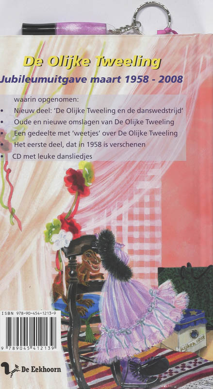 Achterkant van De Olijke Tweeling en de danswedstrijd