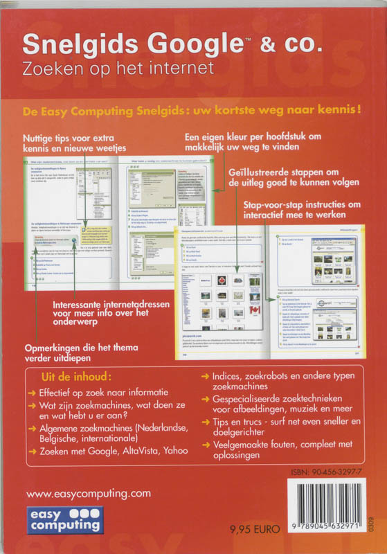 Achterkant van Snelgids Google & co.
