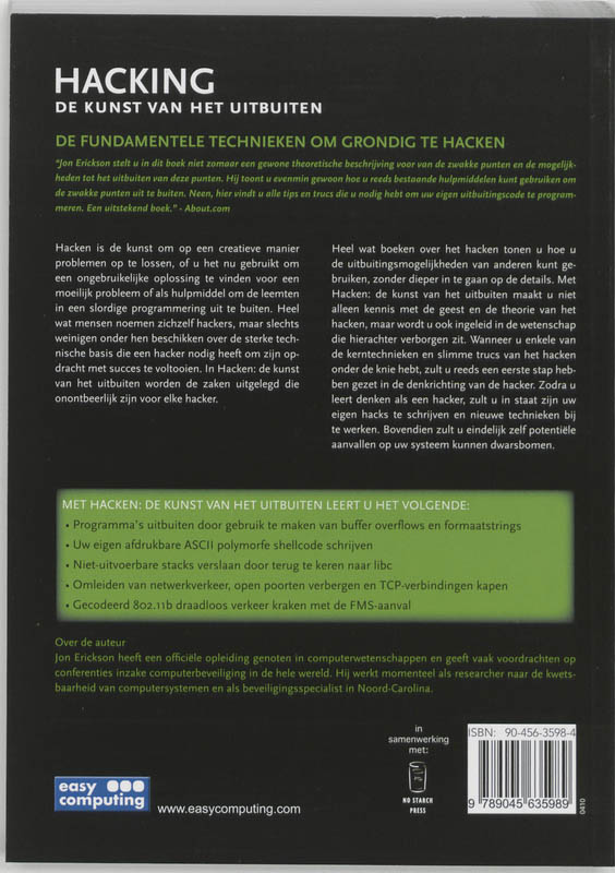 Achterkant van Hacking