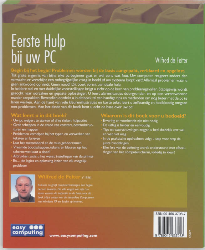 Achterkant van Eerste hulp bij uw PC voor senioren
