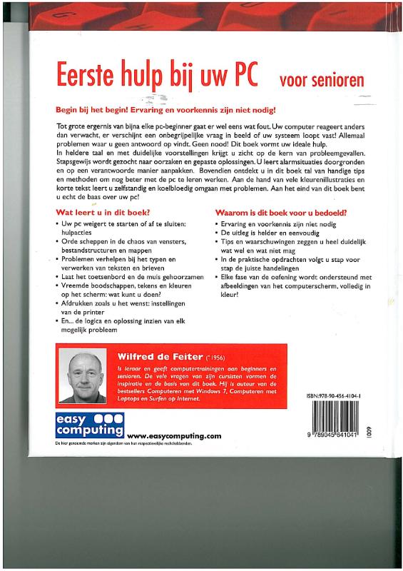 Achterkant van Eerste hulp bij uw PC