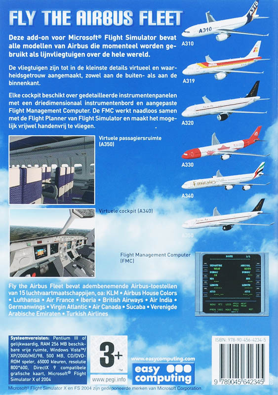 Achterkant van Fly the Airbus fleet