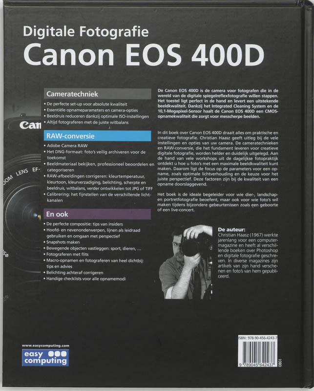 Achterkant van Digitale Fotografie Canon EOS400D