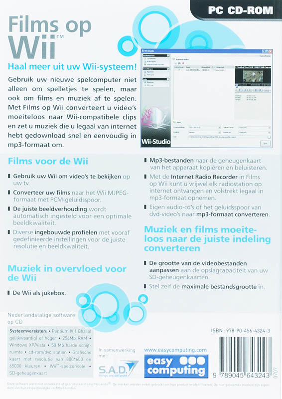 Achterkant van Films op wii