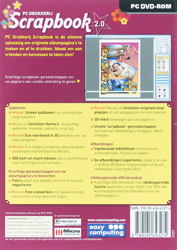 Achterkant van PC drukkerij scrapbook versie 2.0