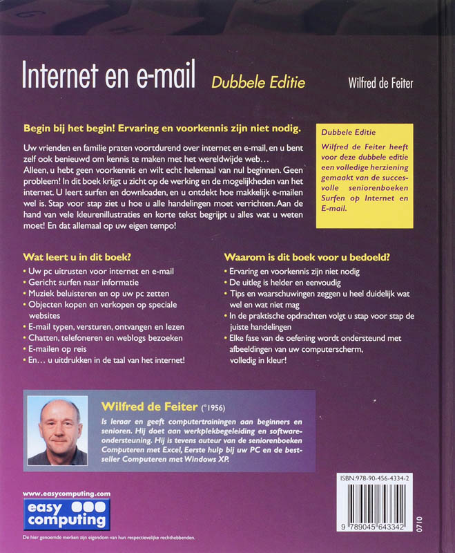 Achterkant van Internet en E-Mail voor senioren