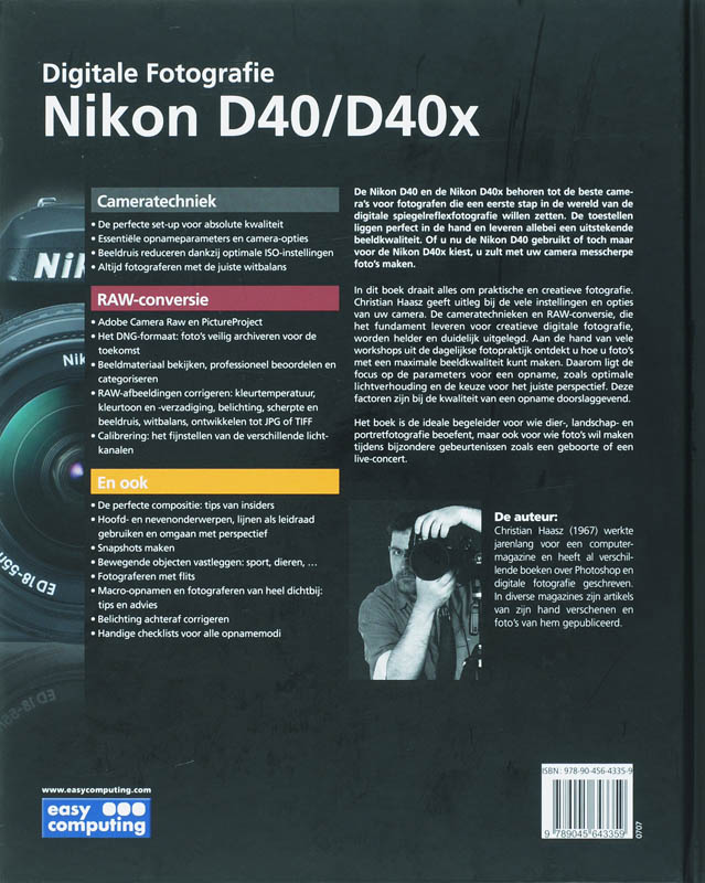 Achterkant van Digitale fotografie nikon D40/D40x