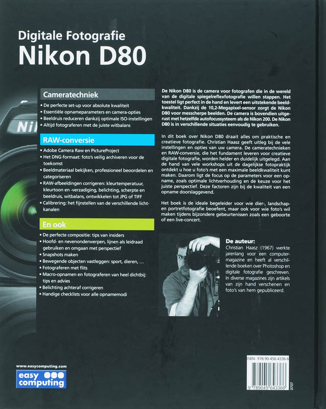 Achterkant van Digitale fotografie nikon D80
