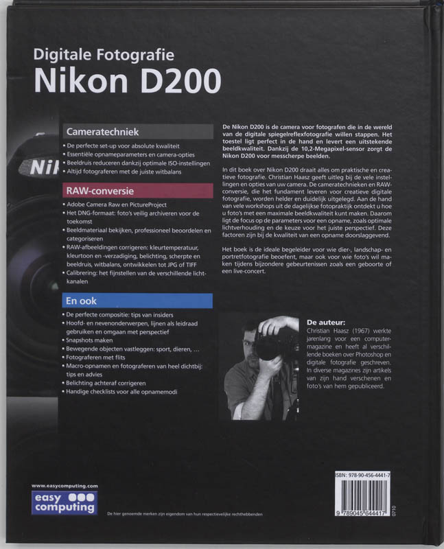 Achterkant van Digitale Fotografie NIKON D200