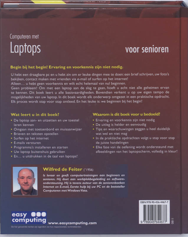 Achterkant van Computeren met laptops voor senioren