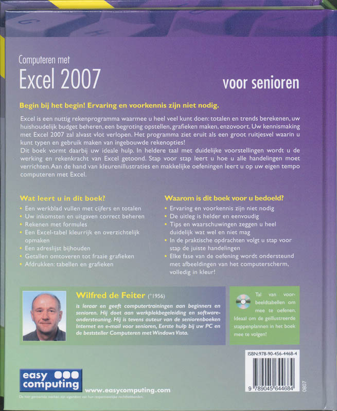 Achterkant van Computeren met Excel 2007 voor senioren