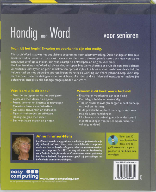 Achterkant van Handig met Word voor senioren