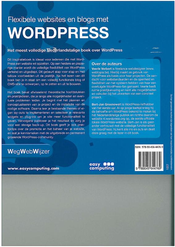 Achterkant van Flexibele websites en blogs met WordPress