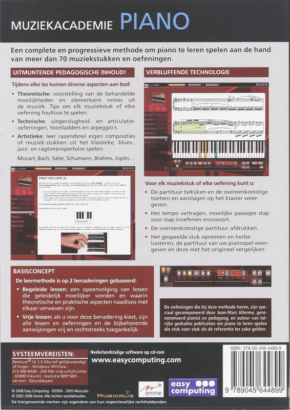 Achterkant van Piano
