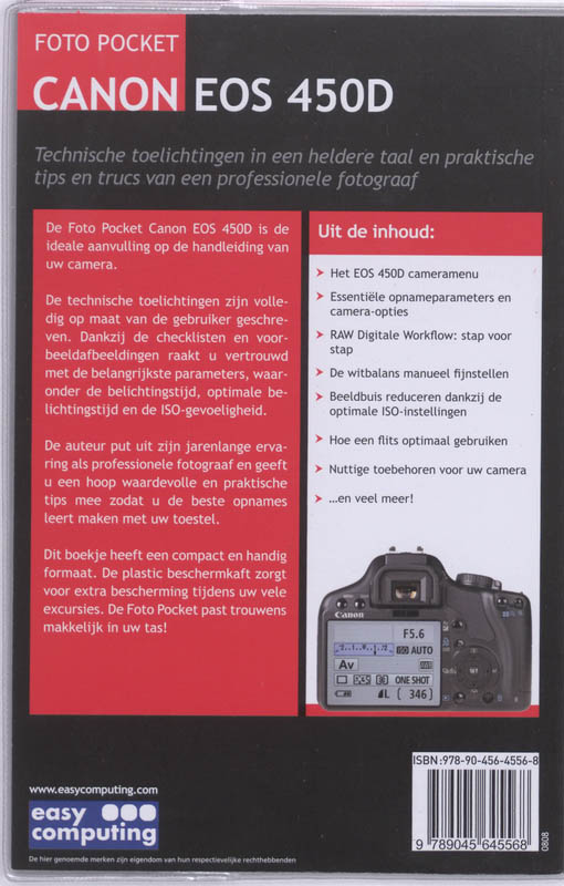 Achterkant van Fotopocket Canon EOS 450D