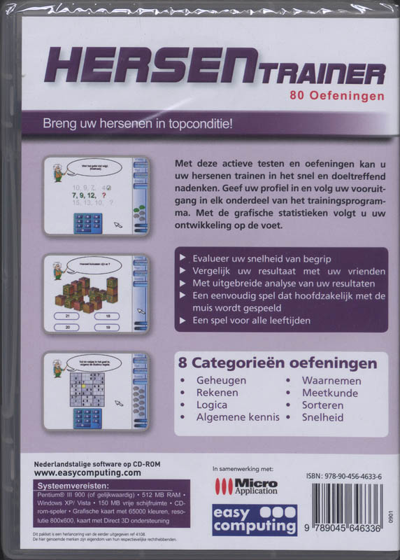 Achterkant van Hersentrainer - 80 Oefeningen