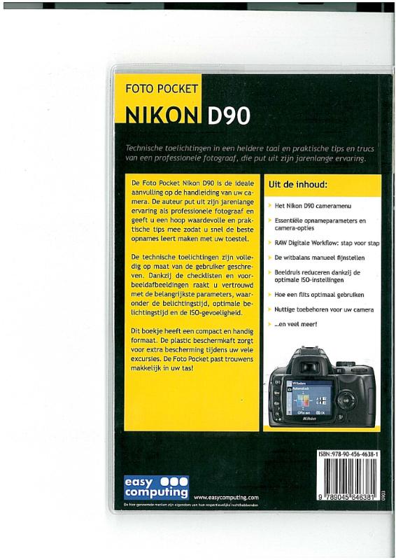Achterkant van Digitale Fotografie NIKON D90