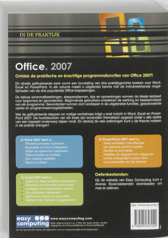 Achterkant van Office 2007 in de Praktijk