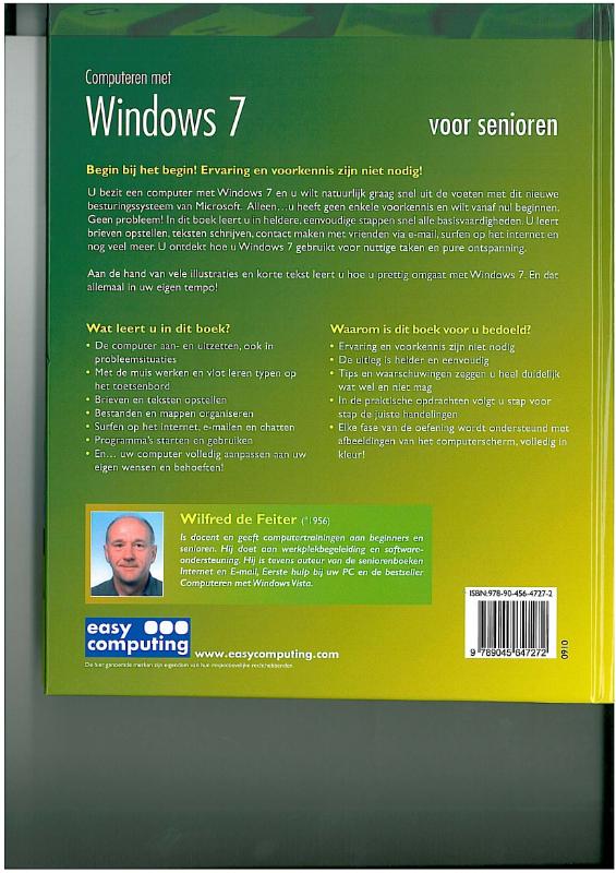 Achterkant van Computeren met windows 7 voor senioren