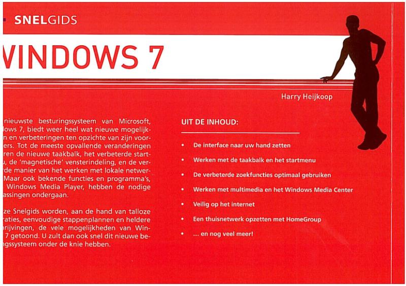 Achterkant van Snelgids windows 7