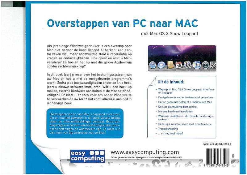 Achterkant van Overstappen van PC naar MAC