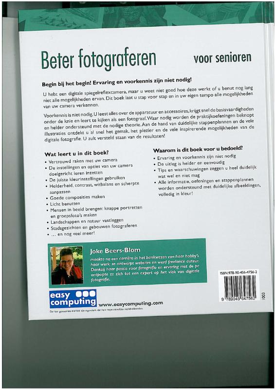 Achterkant van Beter fotograferen met de spiegelreflexcamera voor senioren