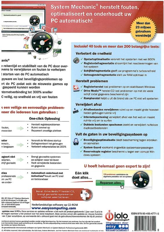 Achterkant van IOLO System Mechanic