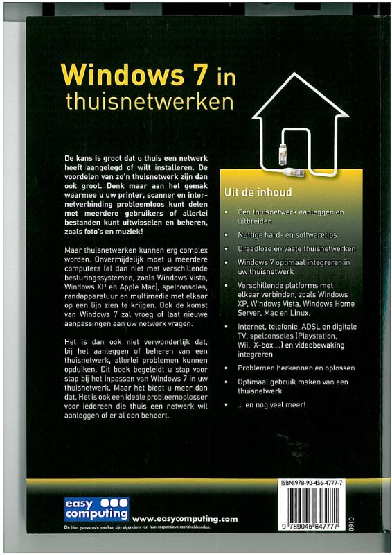 Achterkant van Windows 7 in thuisnetwerken