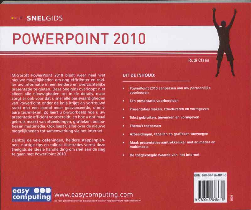 Achterkant van Snelgids Powerpoint 2010