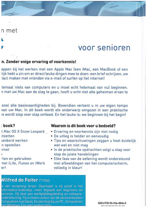 Achterkant van Computeren met MAC voor senioren