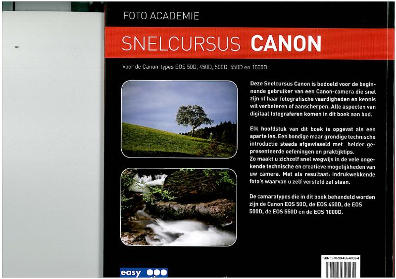 Achterkant van Snelcursus Canon EOS