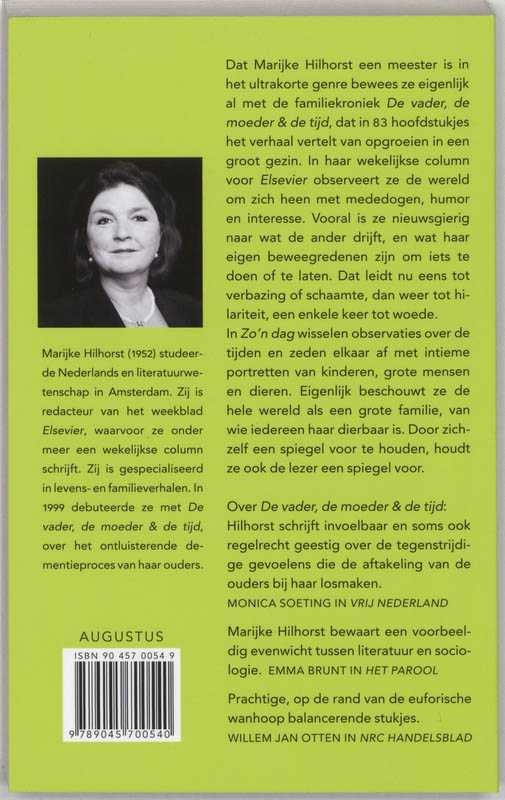 Achterkant van Zo´n dag