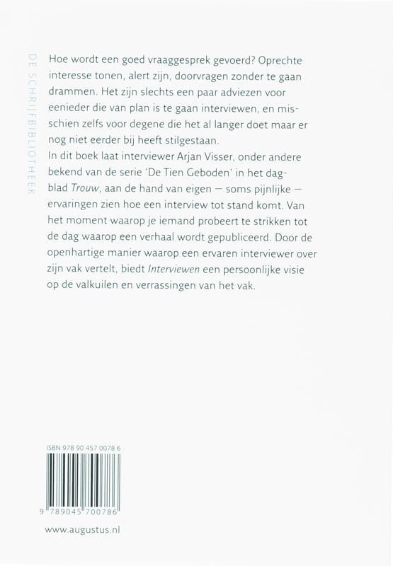 Achterkant van Interviewen