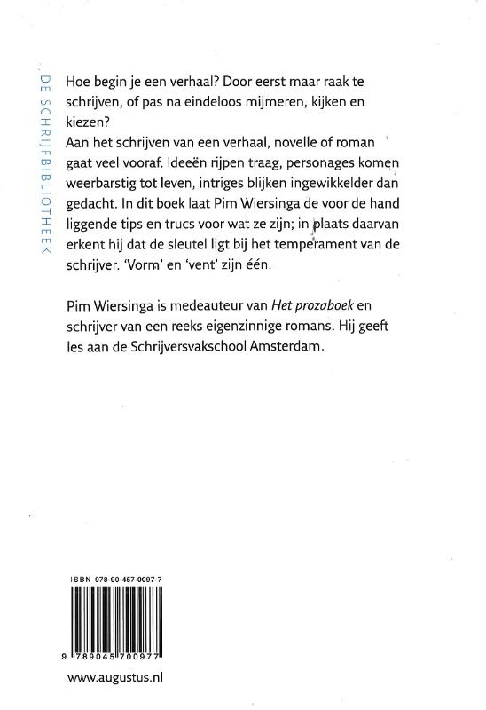 Achterkant van Schrijven : het begin
