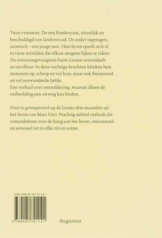 Achterkant van Duet