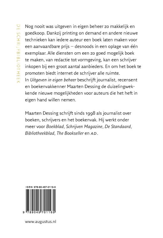 Achterkant van Uitgeven in eigen beheer
