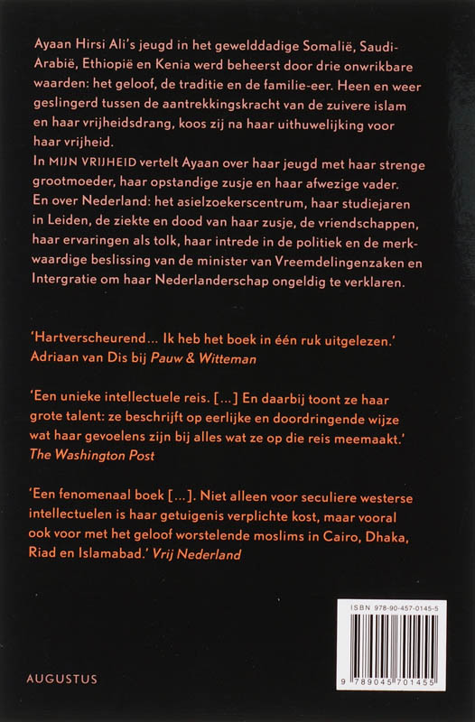 Achterkant van Mijn vrijheid
