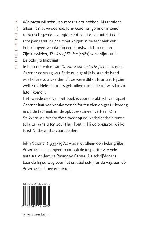 Achterkant van De kunst van het schrijven