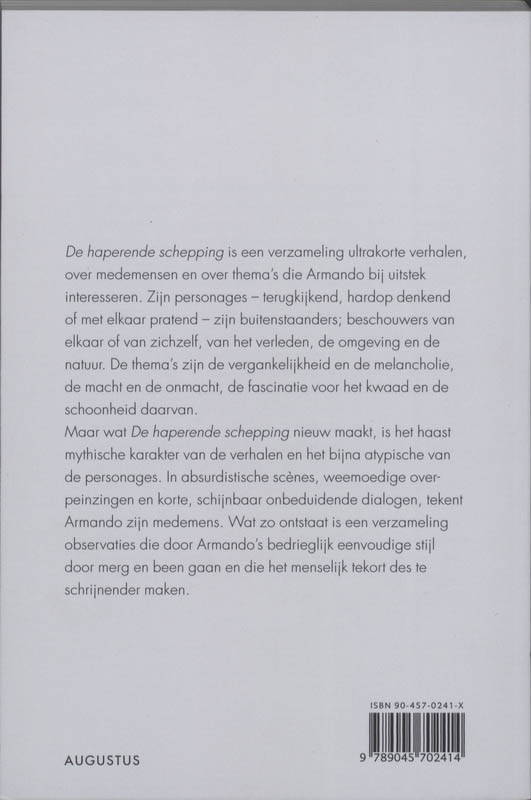 Achterkant van De haperende schepping