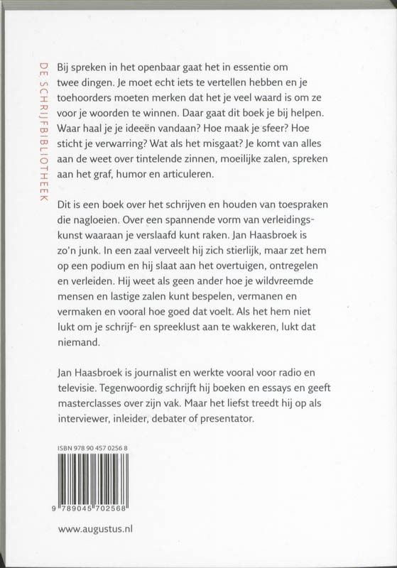 Achterkant van Het geheim van de spreker
