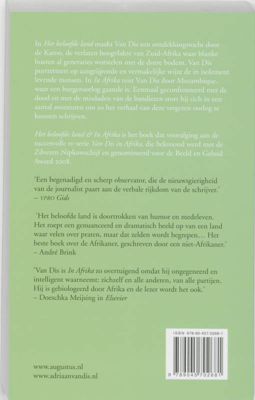 Achterkant van Beloofde land & In Afrika