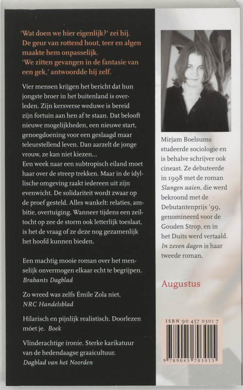 Achterkant van In zeven dagen