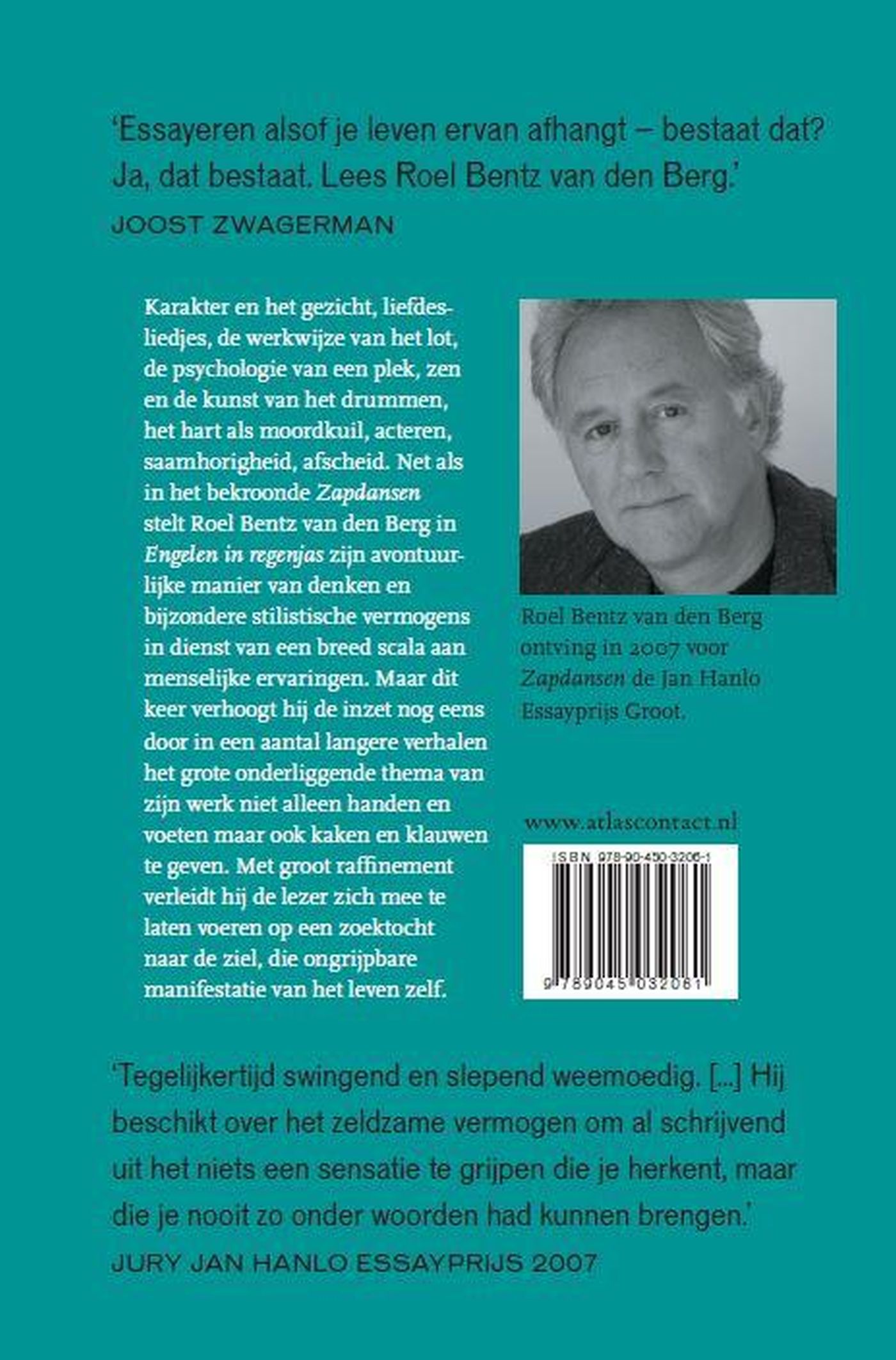 Achterkant van Engelen in regenjas