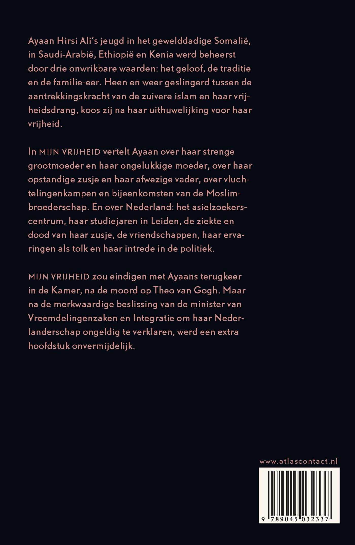 Achterkant van Mijn vrijheid