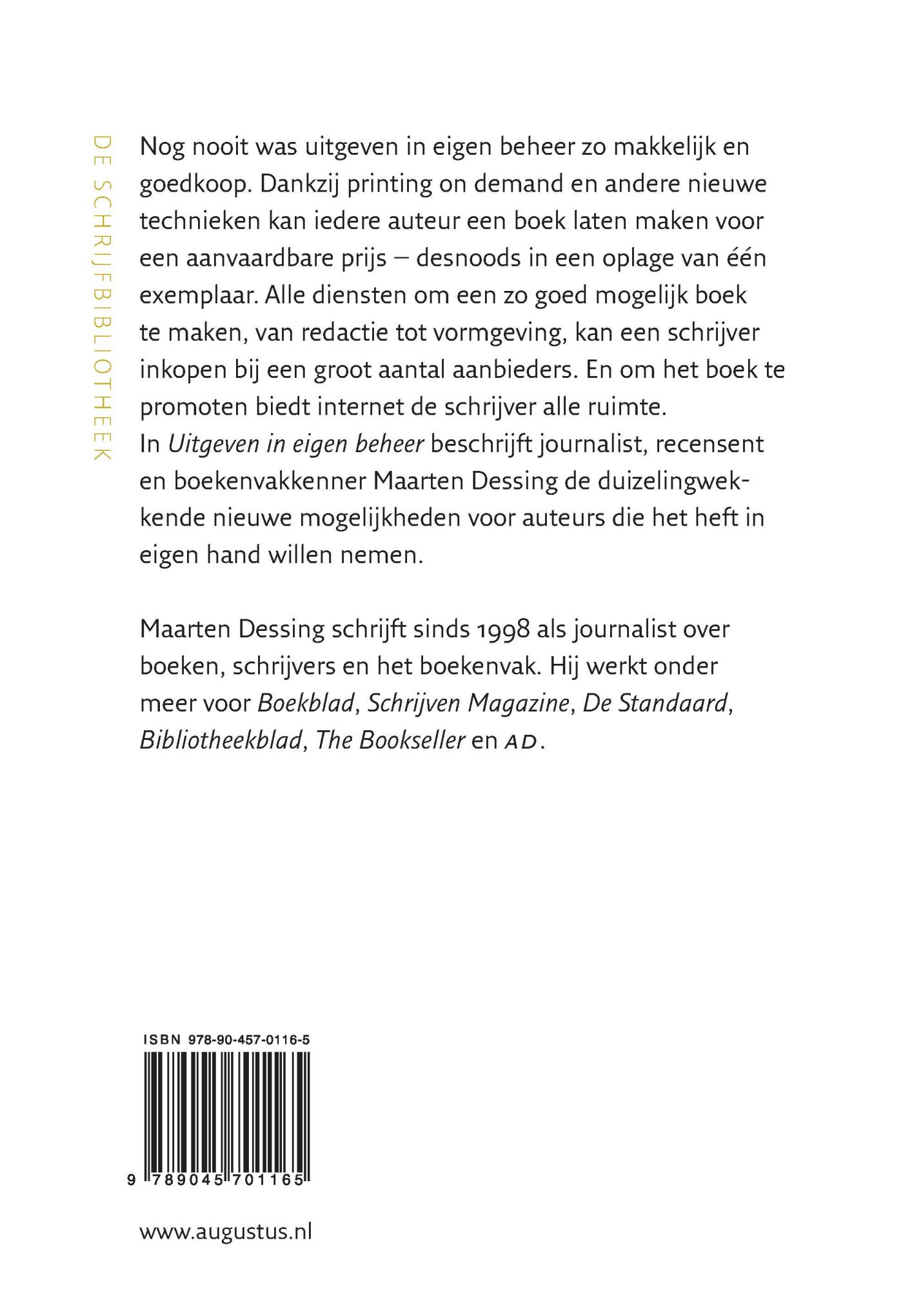 Achterkant van Uitgeven in eigen beheer