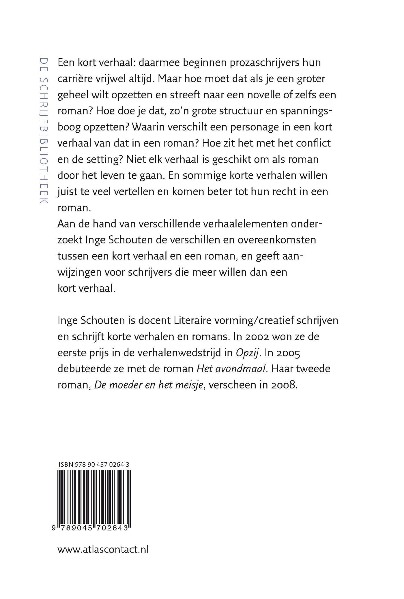 Achterkant van Van kort verhaal naar roman