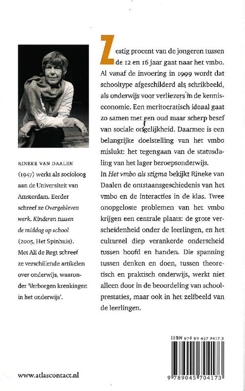 Achterkant van Het vmbo als stigma