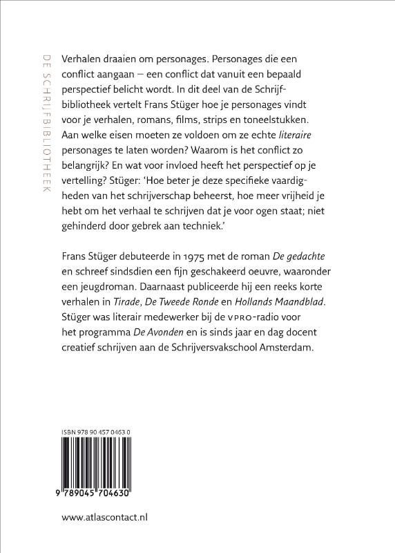 Achterkant van Personages, conflict, perspectief