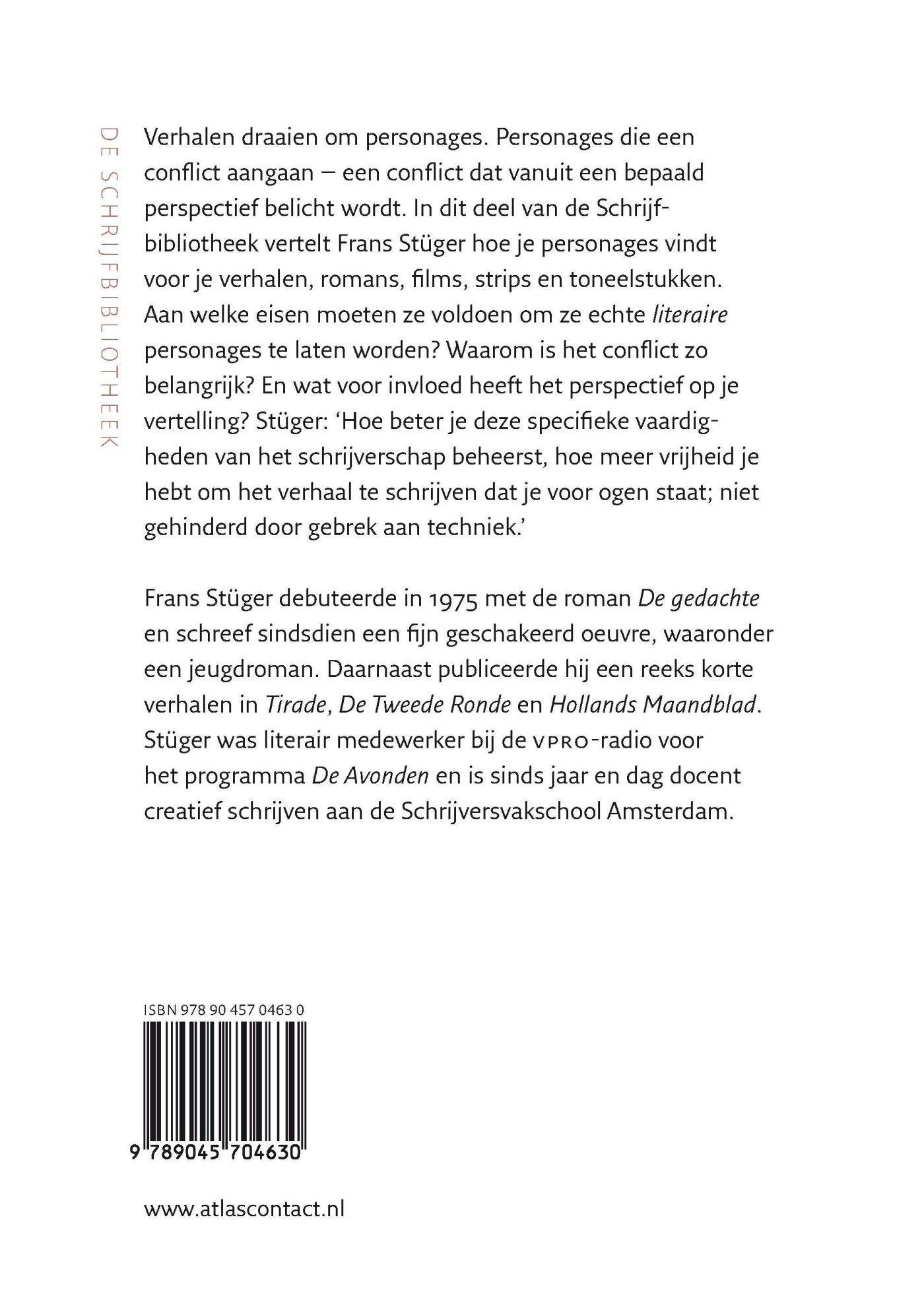 Achterkant van Personages, conflict, perspectief